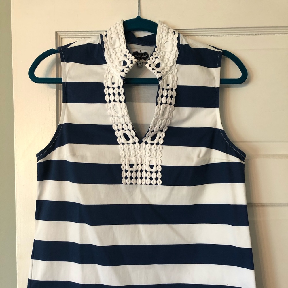 Mud Pie Navy & White Striped Nautical Top